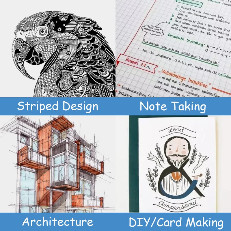 RIANCY أقلام سيفا الملونة من RIANCY لتدوين الملاحظات، عبوة 24 قلم فائق الدقة لمستلزمات المكتب والمدرسة والمعلمين والطلاب، أدوات كتابة تخطيط المجلات، مستلزمات العودة إلى المدرسة، أقلام ذات رأس رفيع - Image 5
